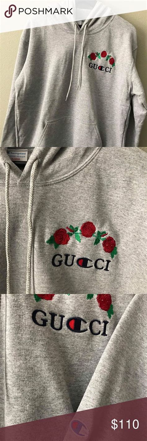 gucci black hoodie|gucci champion hoodie cheap.